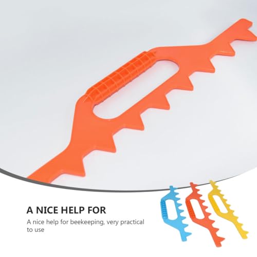 Abaodam Plastic Beekeeping Measuring Rake and Hive Frame Spacer Tool for Beehive Frame Distance Measurement, 3pcs Set, Beekeeping Supplies for Hive Maintenance Random Color