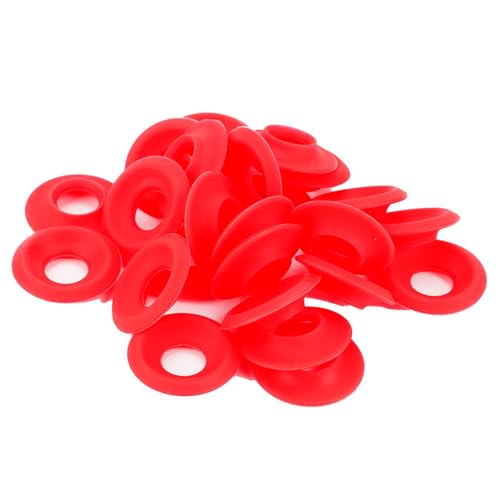 25 Pack Red Silicone Grolsch Gaskets for Swing Top Bottles, Home Brewing Replacement Seals for Beer Soda Fermentation