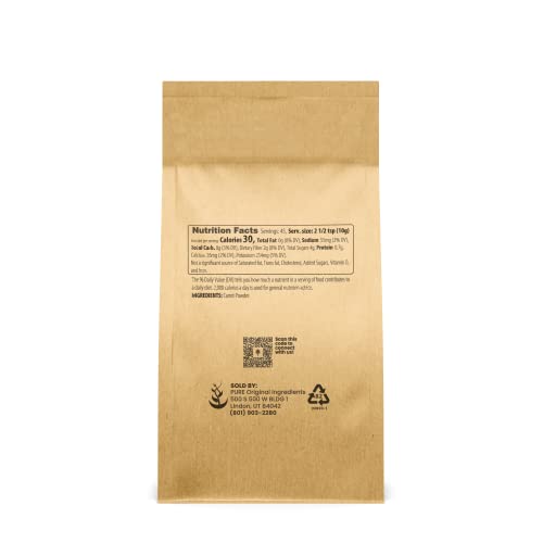 PURE ORIGINAL INGREDIENTS Carrot Powder (1 lb) Smoothies & Shakes, Sauces, No Fillers Or Additives (Pack of 2) - size: 16 Ounce (Pack of 2)