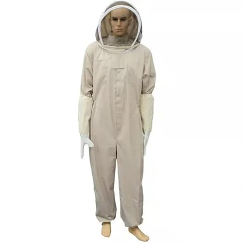 Beekeeping Suit Professional Protective Clothing Beekeeping Protective Equipment Apicultura Clothes Beekeeper Costume Veil Hood Hat Anti-Bee (Protective Gloves XX)