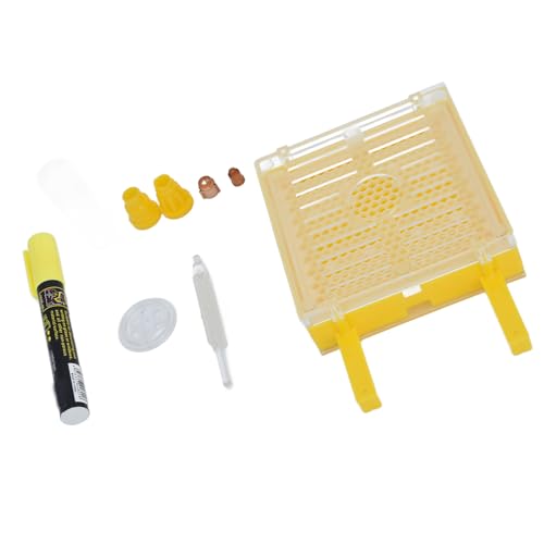 Aramox Bee Rearing Kit Plastic Queen Bee Grafting Kit with Marking Pen and 357 Pieces for Queen Cultivation Reusable Setup for Beekeepers and Apiaries