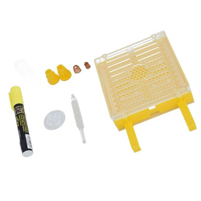 Aramox Bee Rearing Kit Plastic Queen Bee Grafting Kit with Marking Pen and 357 Pieces for Queen Cultivation Reusable Setup for Beekeepers and Apiaries