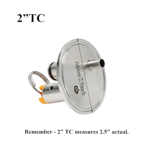 Home Brewing 2" Tri-clamp End Cap with PRV and Ball Lock Gas Post Dry Hopper Lid Closed Pressure Transfer Homebrew Conical Fermenter Parts Brewing Accessories