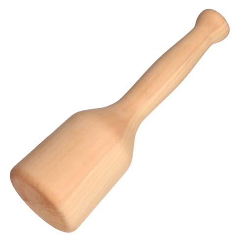 9.5'' Rock Maple Mallet 13 oz Hardness Wood Carving Mallet Hammer with 3'' Head Diameter Fine Texture Stable Striking for Woodworking Carving Chisels Ice Tools