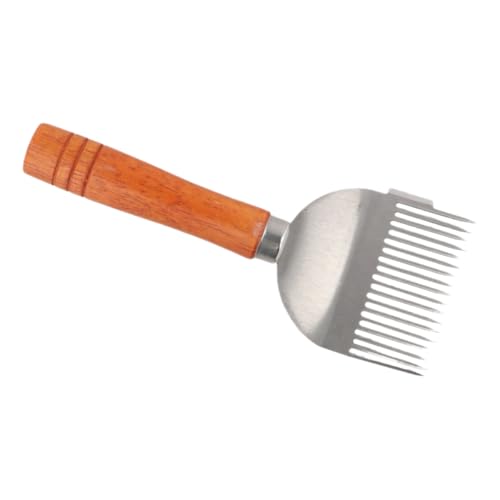 Beekeeping Uncapping Fork,Beekeeper Honey Cutter,17 Tin Root Bee Fork with Wooden Handle,Sparse Rake Shovel,Honey Uncapping Fork