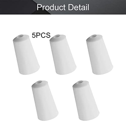 Othmro 5Pcs Drilled Rubber Stopper with Airlock, White Drilled Bungs Stopper with 0.71" Hole for Fermentation Use, Homebrewing Beer Kombucha Airlock Stopper