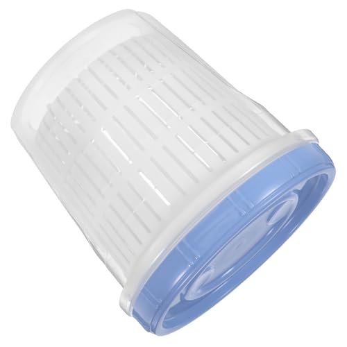 Cabilock Airtight Pickling Jar with Strainer Insert Food Storage Container for Vegetables Fruits and Snacks Sealed Kimchi Keeper Blue Color