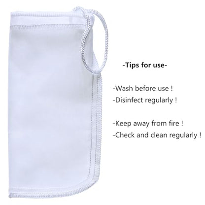 3 Pack 180 Micron Aquarium Filter Bags,Reusable Extra Fine Mesh Media Filter Bags with Drawstring,Applicable to Aquarium Filter impurities,Very Fine Resins Filter (7.5x3.6in)