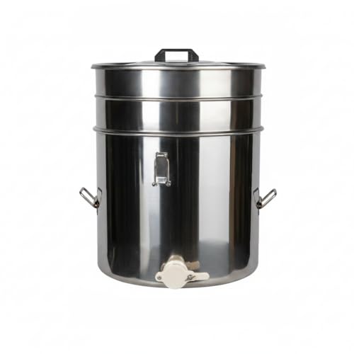 Yarra Bee Co Honey Settling Tank - Food-Grade 304 Stainless Steel Honey Bucket with Honey Gate Valve & Double Sieve Filter, Bottling & Storage Tank for Beekeeping (9.5 Gallon) - size: 9.5 Gallon