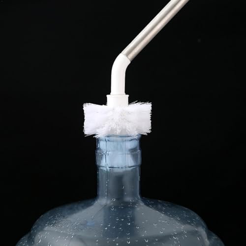 Bottle Brush for 5 Gallon Jug, L Shaped 5 Gallon wat-er jug Cleaner, 24 Inch Length Cleaning Brush, Replaceable Brush Head, Carboy Brush for Family Bottles