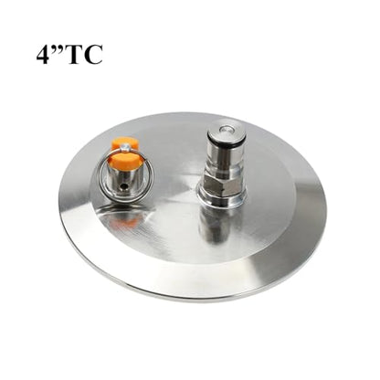 Brewing Equipment 4" TC End Cap with Gas Ball Lock Post and PRV 18 PSI Dry Hopper Accessories Homebrew Conical Fermenter Accessories Brewing Equipment