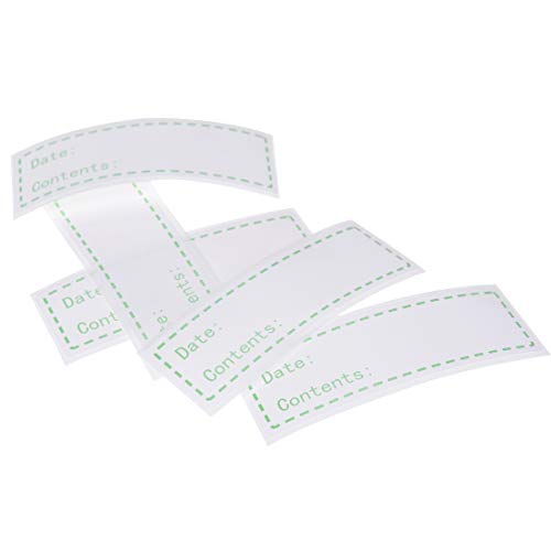 XGOOD 900 Pieces Removable Food Storage Labels, 3 Rolls (Red, Yellow, Green), 3x1in, Freezer & Refrigerator Labels