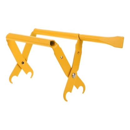 Yellow Stainless Metal Hive Frame Lifter Tool with Plastic Handle, Lightweight Design for Universal Compatibility, for Hive Maintenance and Beehive Frame Inspections