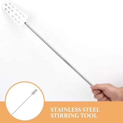 Didiseaon Stainless Steel Wine Stirring Rod for Home Brewing and Fermenting Lightweight Sturdy Mixer Tool for Wine Professional Reusable Stirrer for Home Brewing Enthusiasts