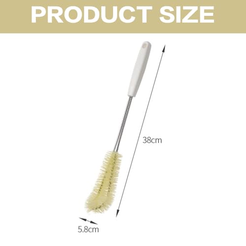 16 Inch Long Handle Bottle Brush Cleaner for Narrow Neck Bottles, Water Bottles, Wine Glasses, Mugs, Jars, and Tumblers – Soft Bristles Deep Cleaning Brush for Kitchen and Barware (1 Pack)
