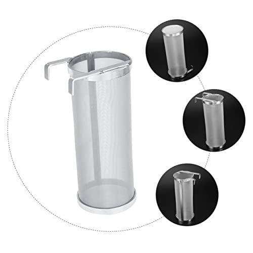 GLEAVI 1Pc Stainless Steel Filter Barrel with Hook Premium Wine Filter Cask for Home Brewing and Design for Easy Hops Straining