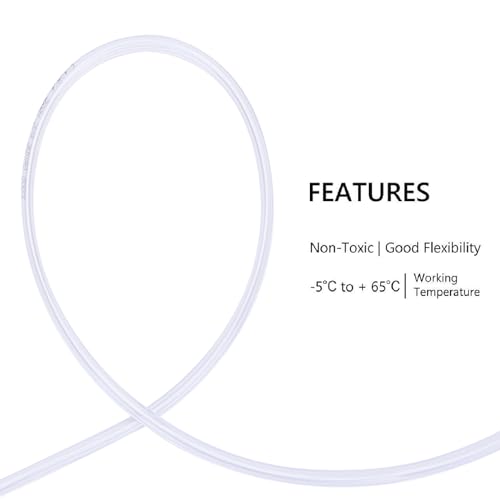 DERNORD PVC Tubing 1/8"ID X 1/4"OD Flexible Clear Vinyl Hose 10 Feet for Food Grade - size: 10 Feet, style: 1/8"ID X 1/4"OD