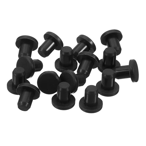 uxcell 32 Pieces Black Rubber Stopper, 5.8mm Plug Holes for 5.5/0.22" Hole - size: 5.5 mm
