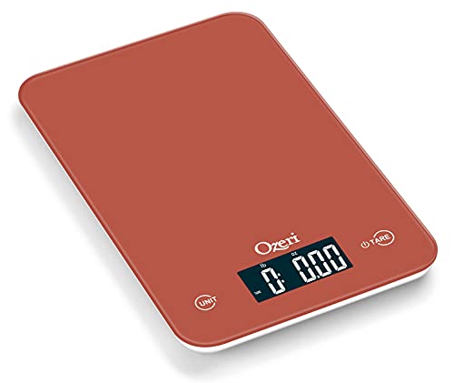 Ozeri Touch Professional Digital Kitchen Scale (12 lbs Edition) in Tempered Glass - color: Burnt Ochre