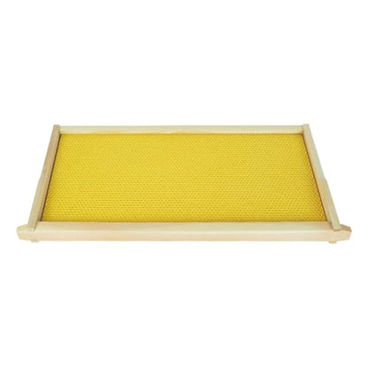 Deep Brood Beehive Frames with Wax Foundation 10pack Beehive Frames Beeswax Dipped Plastic Foundations for Beekeeping 9-1/8-Inch - size: 10 Pack Deep Brood Beehive Frames
