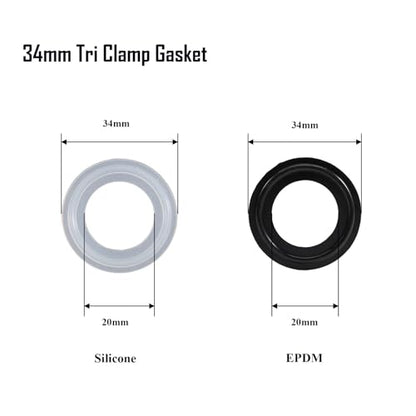 34mm Tri Clamp End Cap - Stainless Steel TC Parts for Homebrew Fermenters & Brew Kettles with Silicone Gasket(1pcs)(End Cap) - size: End Cap