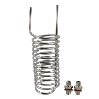 Premium 304 Stainless Steel Immersion Wort Chiller - 15ft Glycol Cooling/Heating Coil for Home