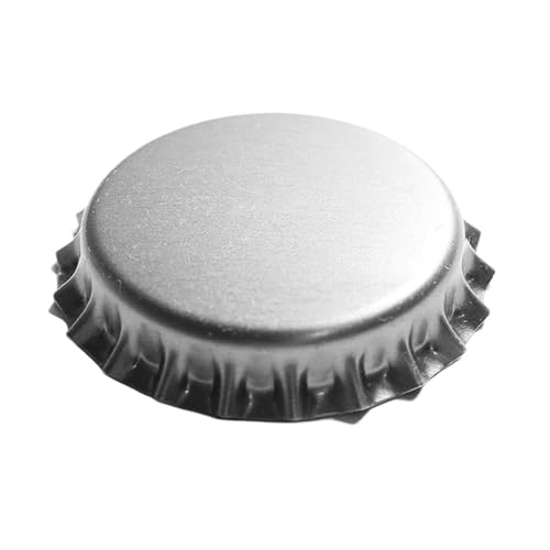 100Pcs/Lot Beer Bottle Crown Caps Oxygen Absorbing Seal Beer Bottle Caps for Home Brewing(Silver) - color: Silver