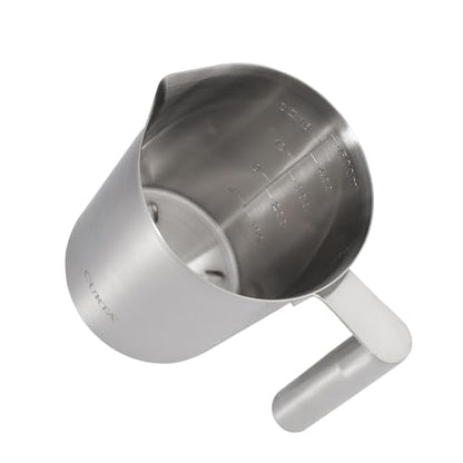 CURTA 18/8 Stainless Steel Measuring Cup with Round Handle and Pour Lip 16 OZ (2 Cup, 500 ML) - color: Round Handle, size: 16 OZ (2 Cup, 500 ML)