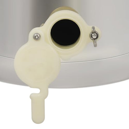 2 Frame Honey Extractor Stainless Steel Manual Honey Press Extractor with Bucket, Honey Bee Supplies and Equipment for 24 x 50cm Nest Spleen Silver