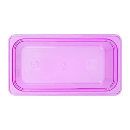 Restaurantware Food Storage Container 1 Pack of 5.6 qt Plastic Stackable Microwave-Safe Bin Dishwasher Safe Freezer Safe Purple Containers for Kitchen Storage - size: 1/3 Size