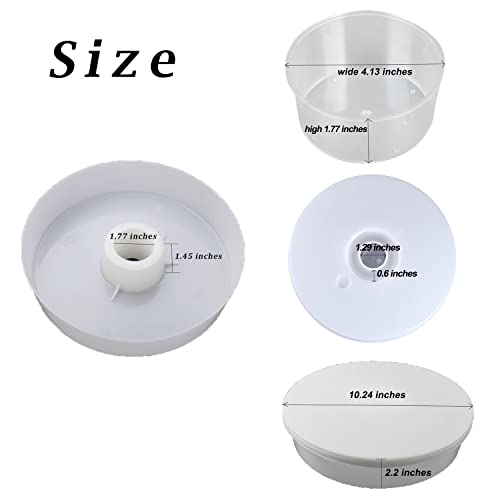 Aukbeefun 2 Pcs Rapid Round Bee Feeder White Bee Hive Top Feeder Professional Beekeeping Equipment
