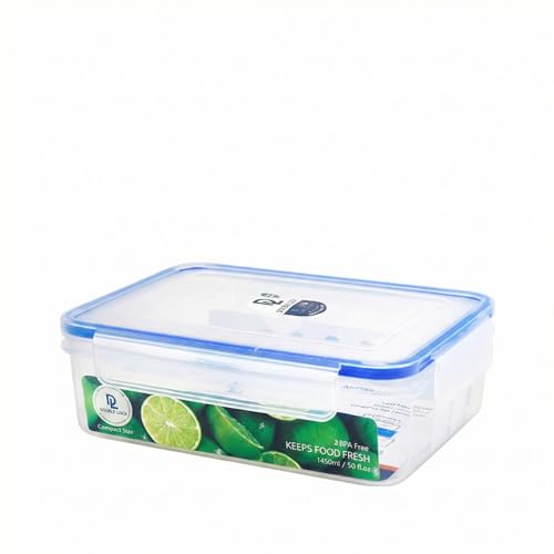 Tribello 50 oz Airtight Food Storage Containers with SnapTight Lids – Clear, Stackable, BPA-Free Meal Prep Containers for Kitchen, Freezer & Pantry Storage – 3-Pack - size: 50 OZ - 3 Pack