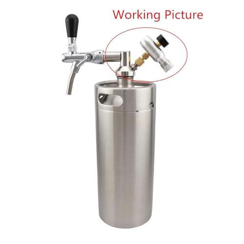 Home Brewing Premium Regulated Co2 Charger Kit 0-60PSI Co2 Regulator Mini Keg Charger Portable for Home Brewing Brewing Accessories