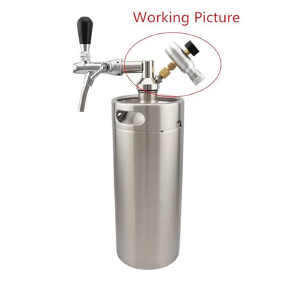 Home Brewing Premium Regulated Co2 Charger Kit 0-60PSI Co2 Regulator Mini Keg Charger Portable for Home Brewing Brewing Accessories