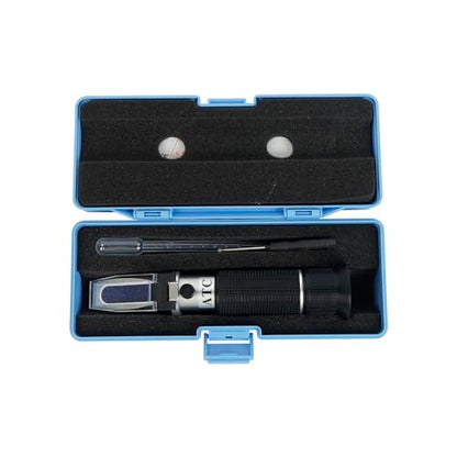 Alcohol Refractometer with ATC,Range 0-80% v/v. Alcohol Content Measurement Tool Tester for Alcohol Liquor Production, Ethanol with Water Winemaker