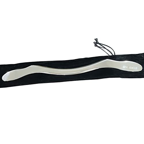 Muscle Scraper Stainless Steel Gua Sha Scraping Massage Tool,IASTM Tools, Great Soft Tissue Physical Therapy 14 Inch Long（Double Edge） - style: GYX COELE-01