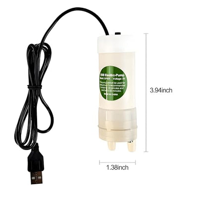 Portable USB Electric Auto siphon Self-Priming Pump for Home brew Wine,Beer and Kombucha, Water Transfer Pump Kit, 2L/Min, Low Noise, with Food-Grade 6.5FT hose