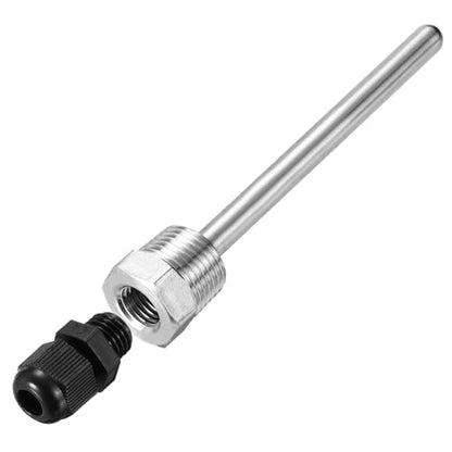 uxcell 8mm Dia G1/2 Thermowell Weldless Stainless Steel 304 with Cable Gland 150mm Length for Beer Fermenter, Black - color: Black, size: G1/2 x 150mm
