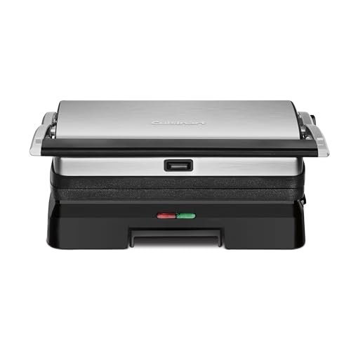 Cuisinart Griddler® Indoor Grill & Panini Press, Dishwasher-Safe Nonstick Cooking Plates, Stainless Steel, GR-11NAS - style: New Version- Griddler
