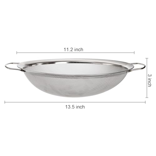 Jucoan 2 Pack Fine Mesh Paint Strainer, 11.5 Inch Stainless Steel 60 Mesh Paint Filter Fit 5 Gallon Bucket