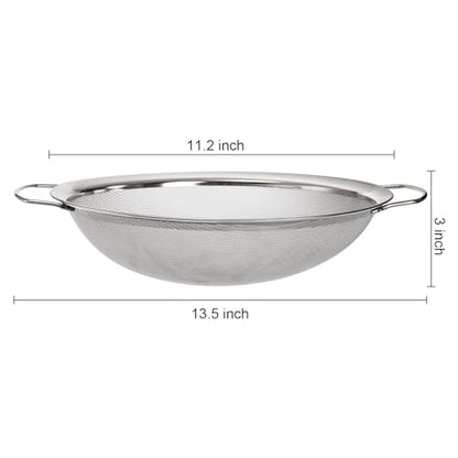 Jucoan 2 Pack Fine Mesh Paint Strainer, 11.5 Inch Stainless Steel 60 Mesh Paint Filter Fit 5 Gallon Bucket