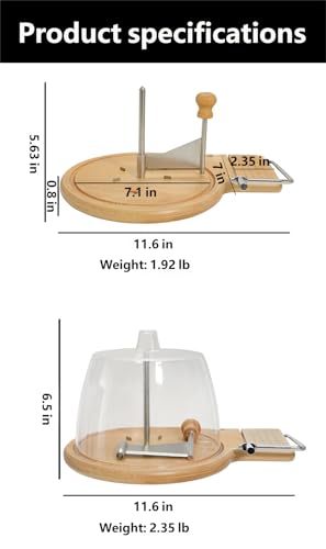Cheese Curler Wheel Stainless Steel Cheese Shaver,Tete de Moine,Girolle & Chocolate,Made for Tête de Moine to Create Beautiful Rose-Shaped Cuts Revealing (With lid)
