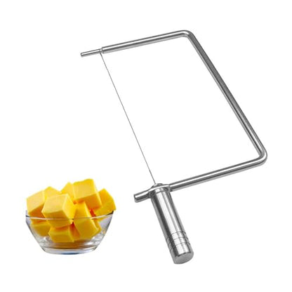 Cheese Slicer Stainless Steel butter slicer Portable Butter Slice Cutter Cheese for Kitchen With 1 Extra Wire (3,6 Inch) - size: 6 Inch