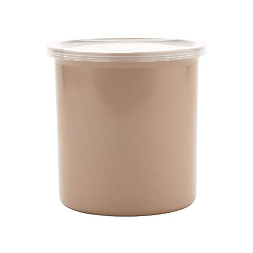 G.E.T. CR-0120-T-EC Round Food Storage Crock w/ Lid, 1.2 Quart, Tan (Set of 4) - color: Tan, size: 1.2 quart, style: Set of 4