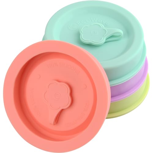 ORIGINAL CREATOR - FlipFit™ Silicone Mason Jar Lids with Straw Hole - Dual-Fit Regular Mouth & Wide Mouth Mason Jars Ball, Kerr, Mainstays - Drinking Lids with Straw Hole - Plastic-Free