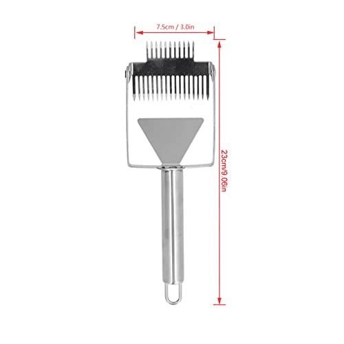 aqxreight Honey Uncapping Fork Double Honey Cutting Fork Beehive Tool Honey Scraper Uncapping Shovel Beekeeping Tools (Stainless Steel Handle Double Ended) - size: Stainless steel handle double ended