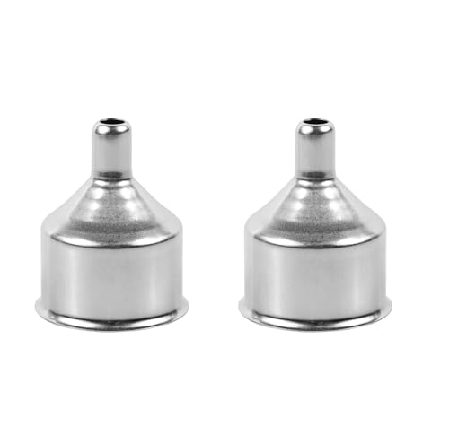 Mini Funnels, Silver Stainless Steel Funnels for Oil Bottle, 2 Pcs | for Drinking Liquor Flask, Essential Oil Bottle, Spice Powder, Amber Bottles Homemade Make-Up Fillers
