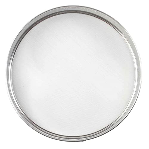 Tablecraft Fine Mesh Sieve Strainer, 12-Inch Round Ultra-Fine Stainless Steel Flour Filtering, Comfortable Handle, Baking, Food Prep and Cooking Tool for Foodservice, Restaurant and Home Use, 2" Deep - size: 12 Inch