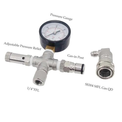 Conical to Corny Keg Pressure Transfer Kit - Oxygen-Free Closed System for Beer Transfer from Fermenter to Keg