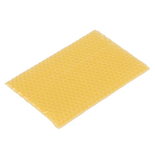 10Pcs Pure Beeswax Foundation | Authentic Beehive Wax Frame for Furniture Polishing/Candle Making/Crafts | Dampness - Protective & Crack - Preventive | 140g per Sheet